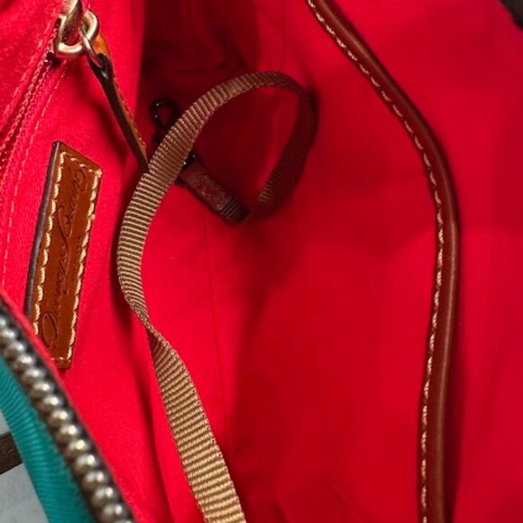Dooney & Bourke Crossbody Pouchette Shoulder Bag Green Nylon and Leather NWOT - Picture 10 of 15